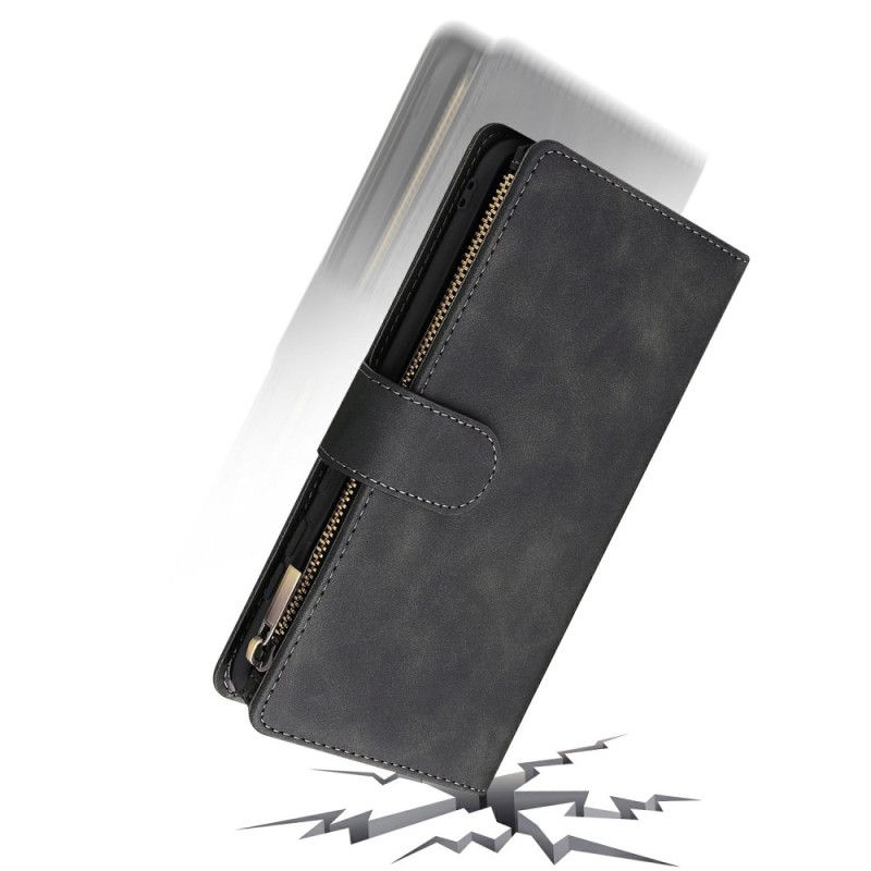 Lærdeksel Folio Deksel Samsung Galaxy S25 5g Edge Lommebok Med Semsket Skinn