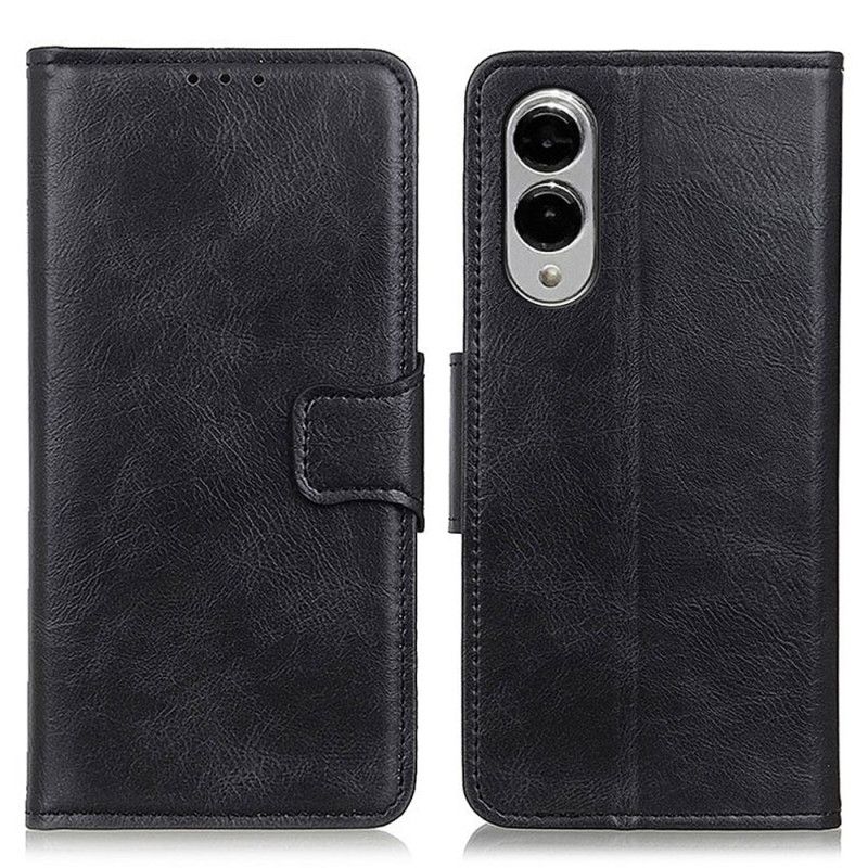 Lærdeksel Folio Deksel Samsung Galaxy S25 5g Edge Mobildeksel Brun Design