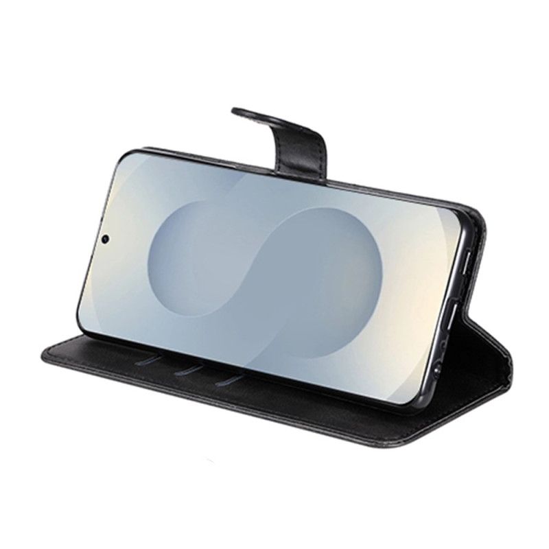 Lærdeksel Folio Deksel Samsung Galaxy S25 5g Edge Mobildeksel Glidelåslomme