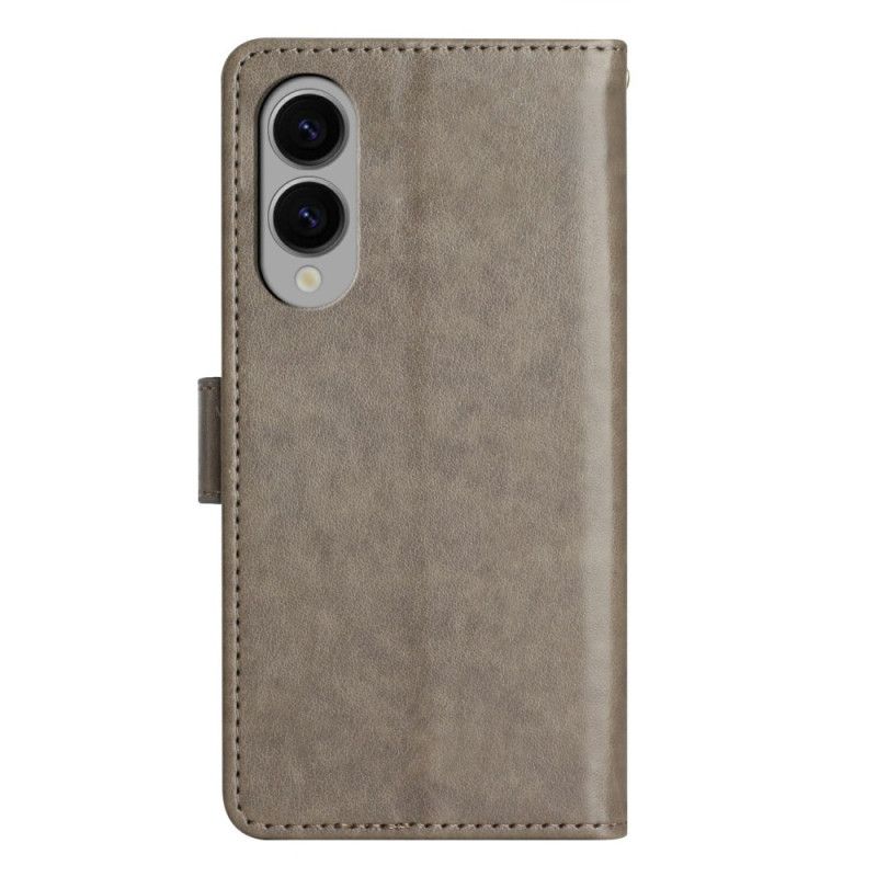 Lærdeksel Folio Deksel Samsung Galaxy S25 5g Edge Mobildeksel Små Blomster