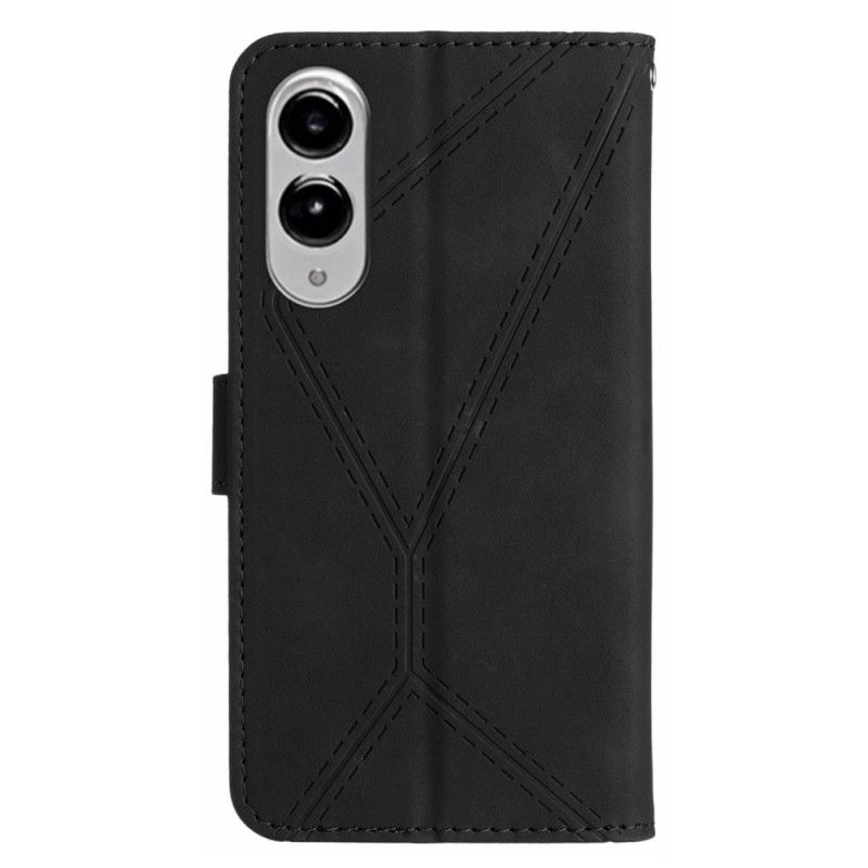 Lærdeksel Folio Deksel Samsung Galaxy S25 5g Edge Mobildeksel Striper Og Striper