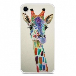 Deksel Til iPhone XR Fargerik Giraff