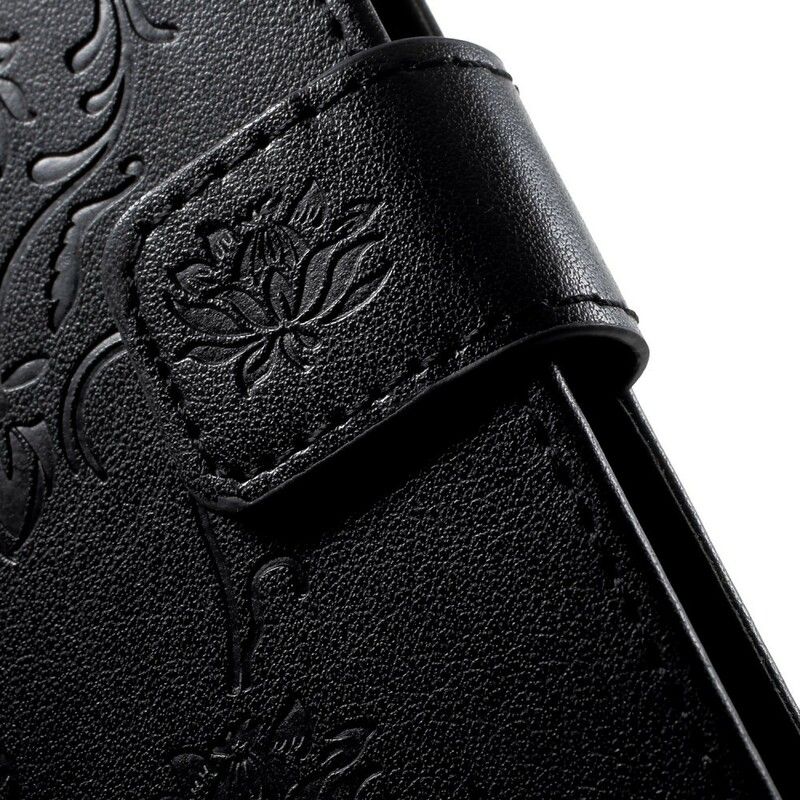 Folio Deksel Til Honor 9 Lite Med Kjede Thong Sommerfugler Og Blomster