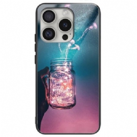 Deksel iPhone 16 Pro Max Mobildeksel Maneter Av Herdet Glass I Flaske