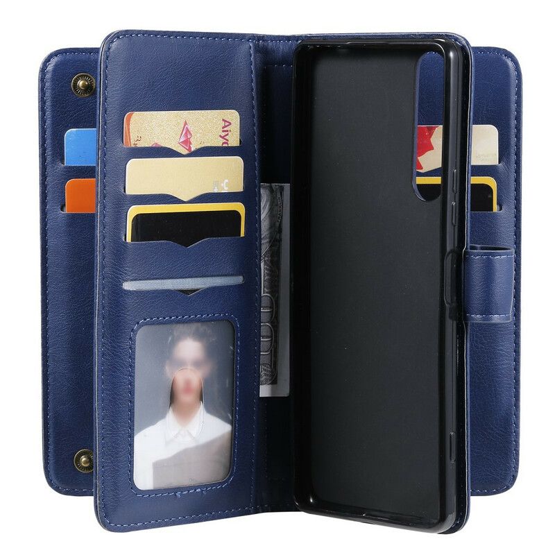 Folio Deksel Til Sony Xperia 1 II Multi-funksjon 10 Kortholder