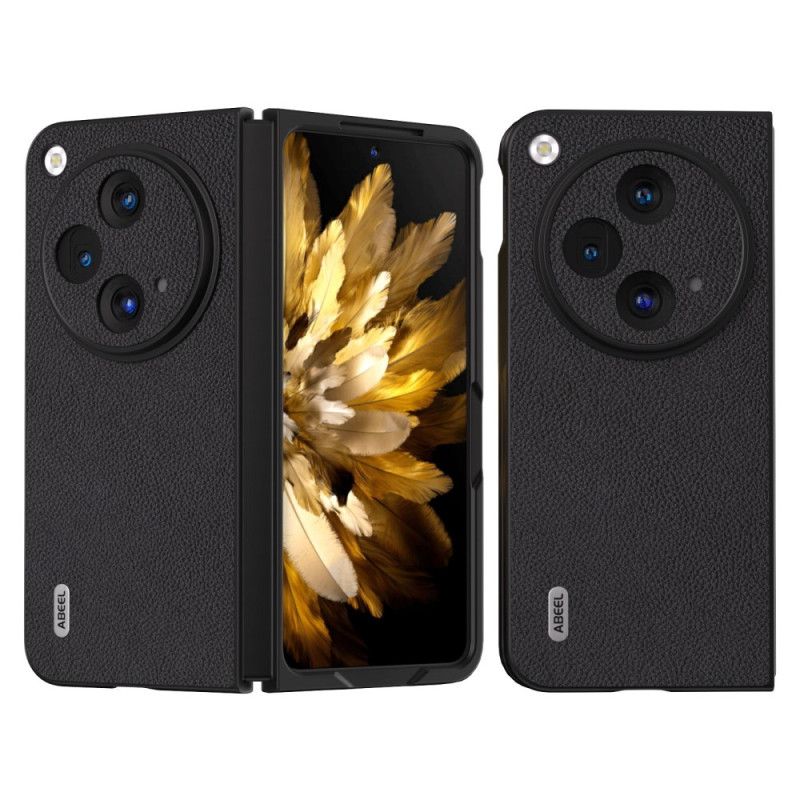 Deksel Til Oppo Find N3 Abeel Ekte Lychee Skinn