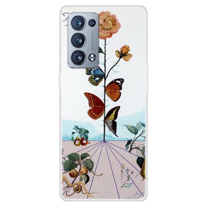 Deksel Til Oppo Reno 6 Pro 5G Natursommerfugler