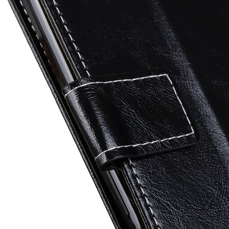 Folio Deksel Til Oppo Reno 6 Pro 5G Crazy Horse Couture Tekstur