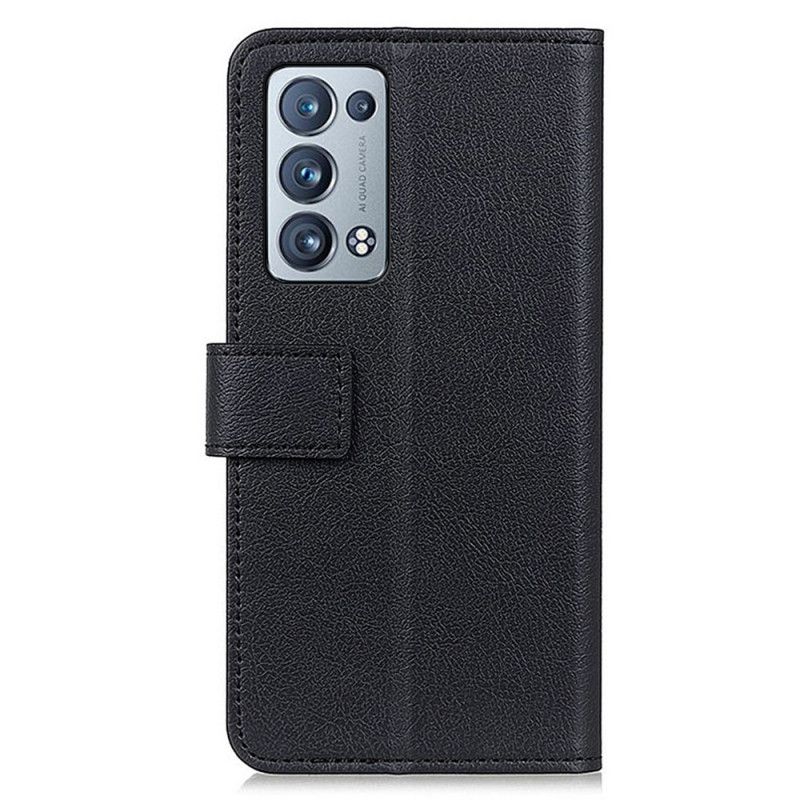 Folio Deksel Til Oppo Reno 6 Pro 5G Faux Leather Folio