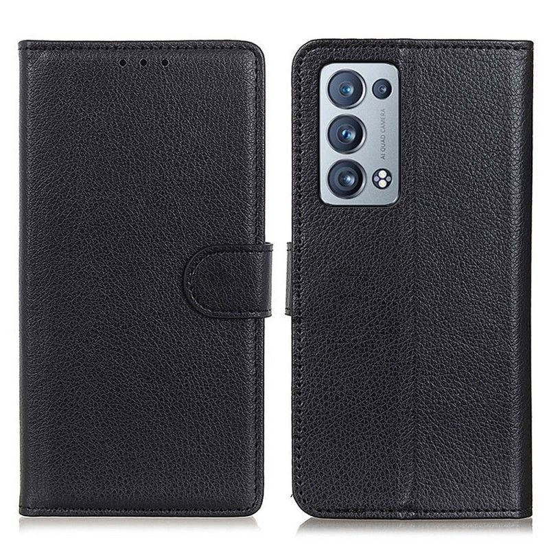 Folio Deksel Til Oppo Reno 6 Pro 5G Faux Leather Litchi