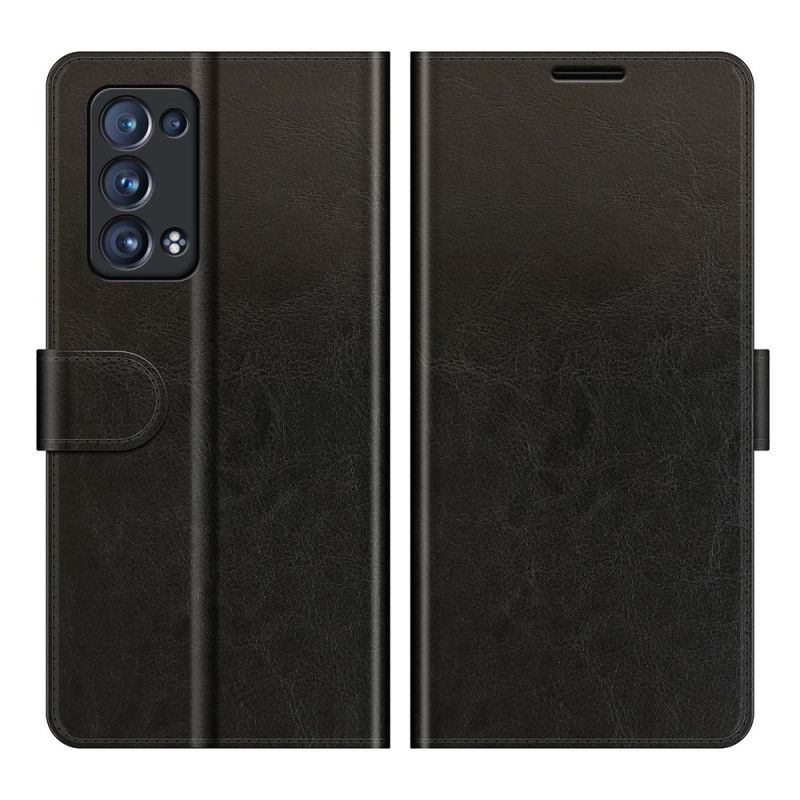Folio Deksel Til Oppo Reno 6 Pro 5G Klassisk Crazy Horse-tekstur