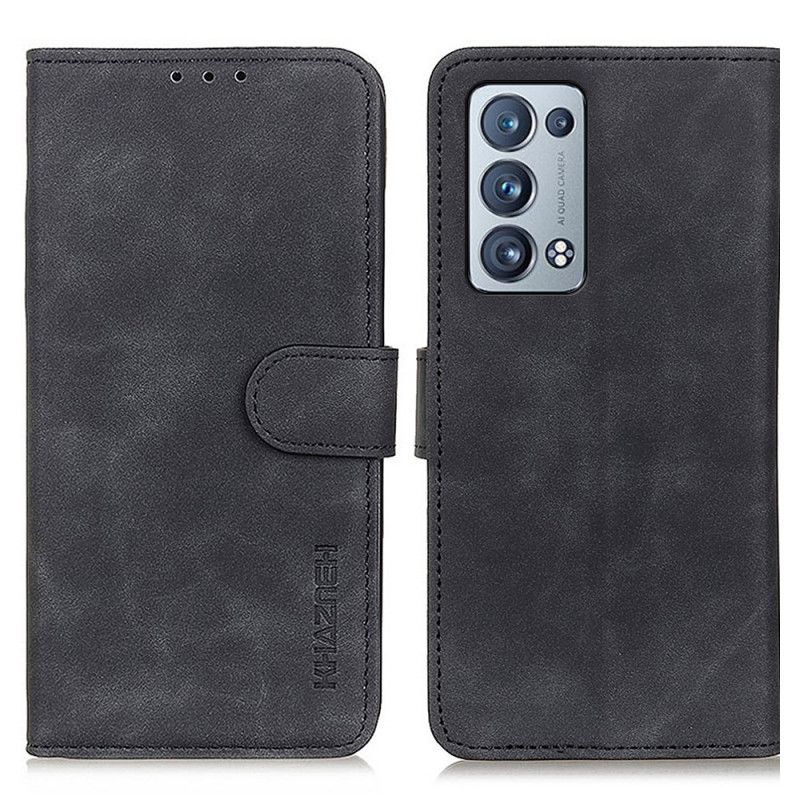 Lærdeksel Til Oppo Reno 6 Pro 5G Khazneh Vintage Kunstskinn