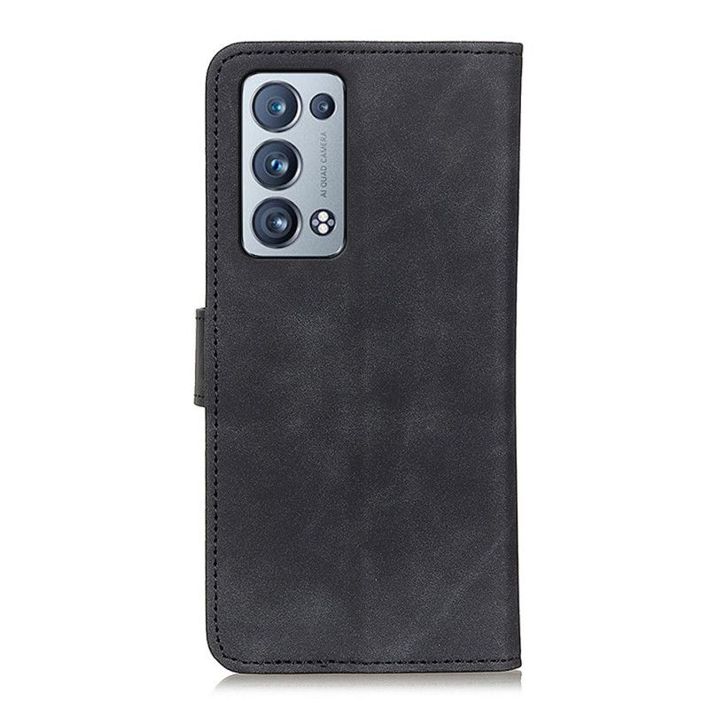 Lærdeksel Til Oppo Reno 6 Pro 5G Khazneh Vintage Kunstskinn