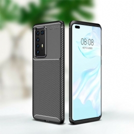 Deksel Til Huawei P40 Pro Fleksibel Karbonfibertekstur