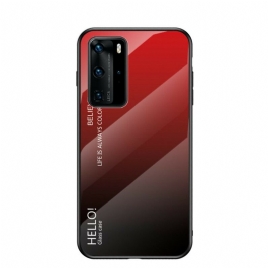 Deksel Til Huawei P40 Pro Hei Herdet Glass
