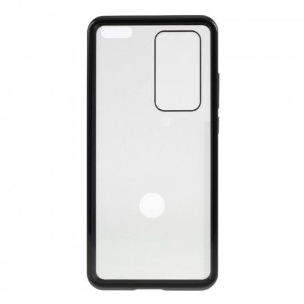 Deksel Til Huawei P40 Pro Metalfelger Og Dobbelt Herdet Glass