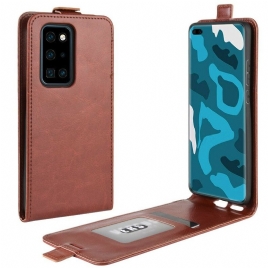 Folio Deksel Til Huawei P40 Pro Lærdeksel Sammenleggbar