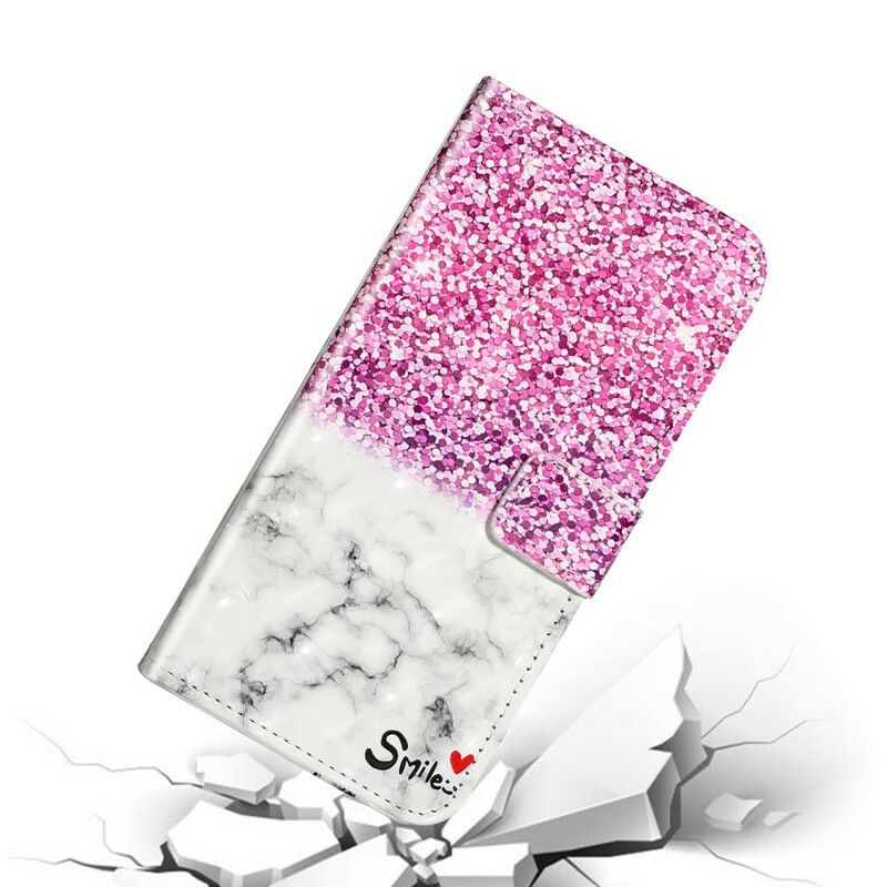 Folio Deksel Til Huawei P40 Pro Smil Glitter
