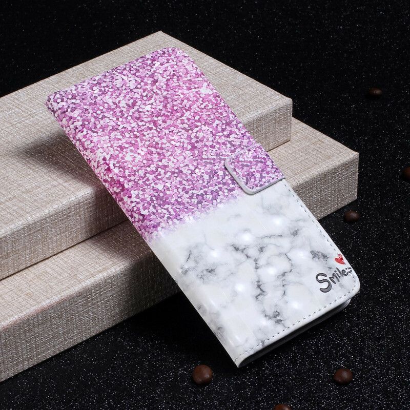 Folio Deksel Til Huawei P40 Pro Smil Glitter