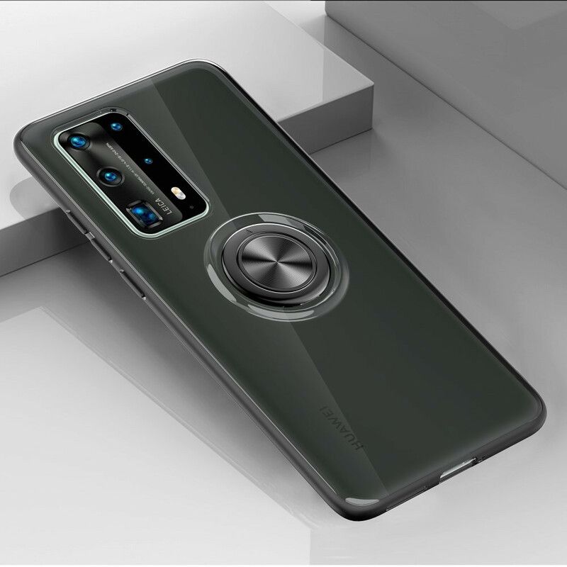 Mobildeksel Til Huawei P40 Pro Silikon Roterende Ring Metall