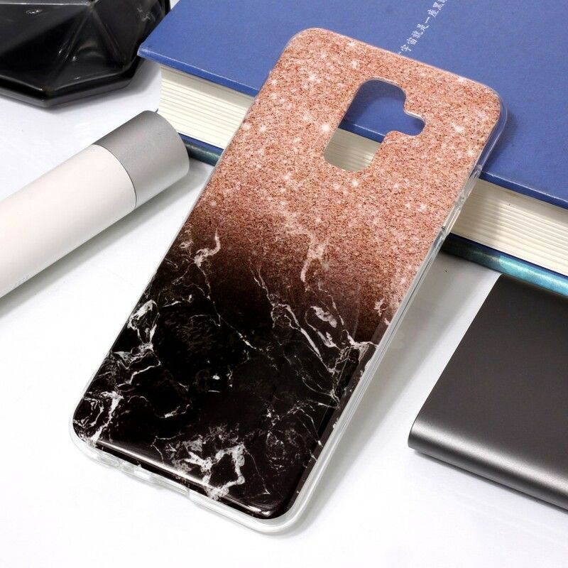 Mobildeksel Til Samsung Galaxy A6 Plus Glitter Marmor