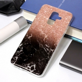 Mobildeksel Til Samsung Galaxy A6 Plus Glitter Marmor