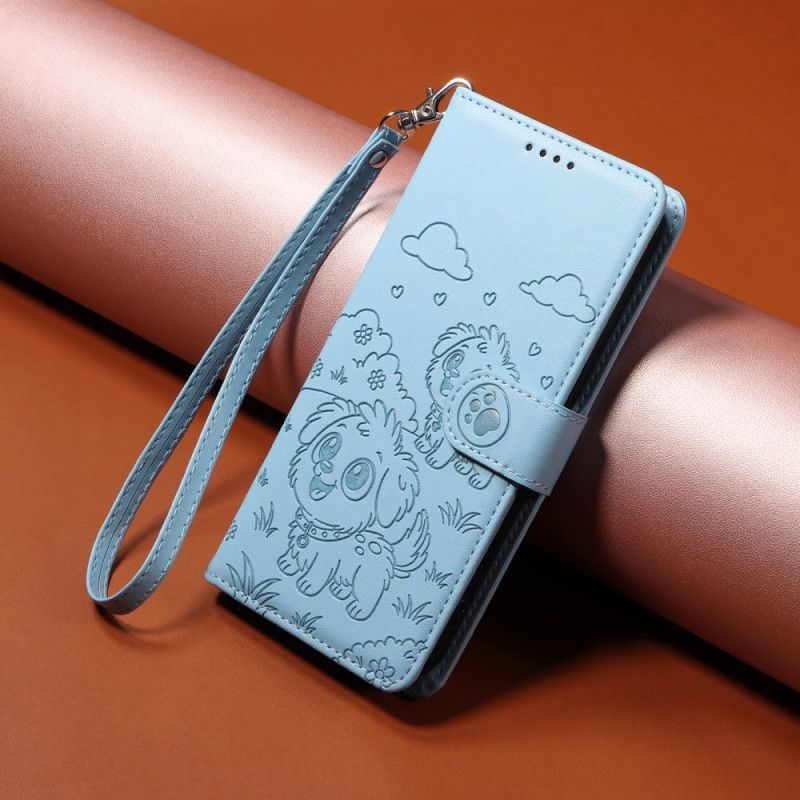 Folio Deksel Til Vivo X300 Rfid-beskyttelse Med Hundegravering