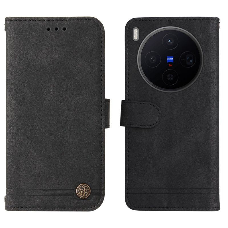 Folio Deksel Vivo X300 Semsket Skinneffekt Med Nagle