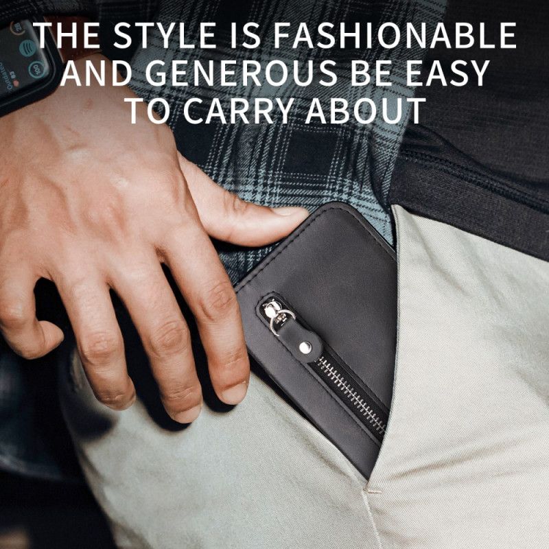 Lærdeksel Folio Deksel Vivo X300 Glidelåslomme