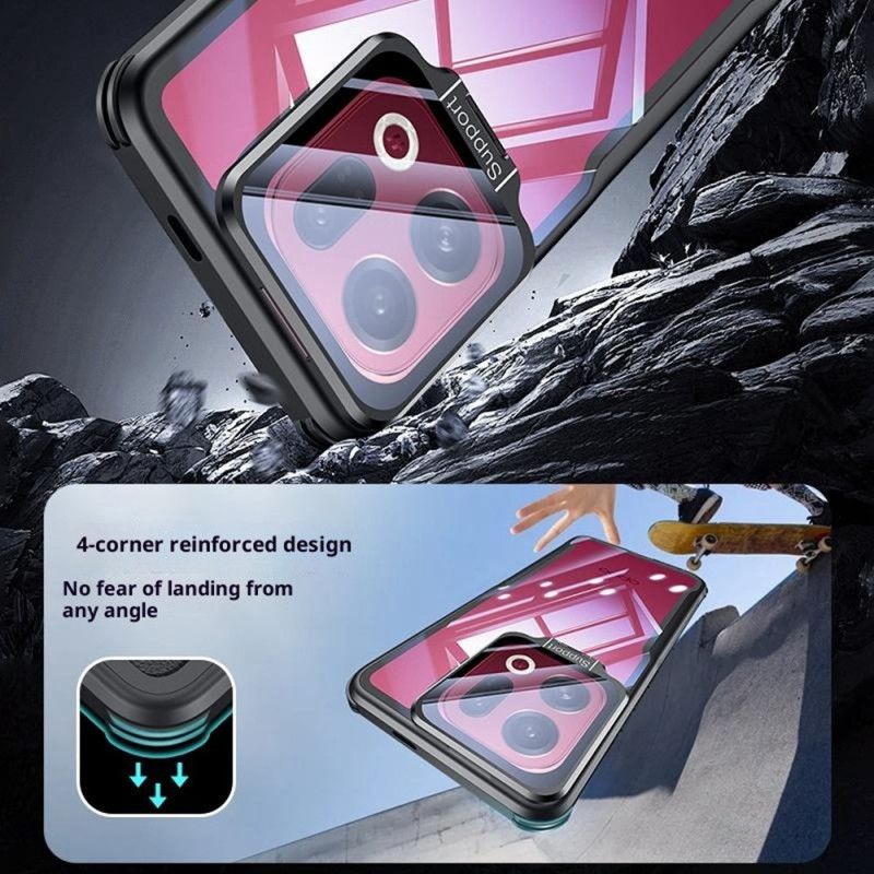 Deksel Oppo Find X9 Pro 5g Gjennomsiktig Med Stativ Og Kameradeksel