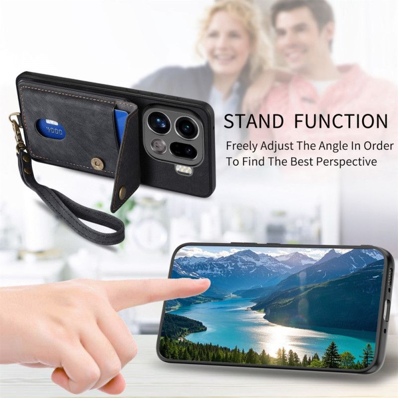 Deksel Oppo Find X9 Pro 5g Mobildeksel Kortholder Og Snor