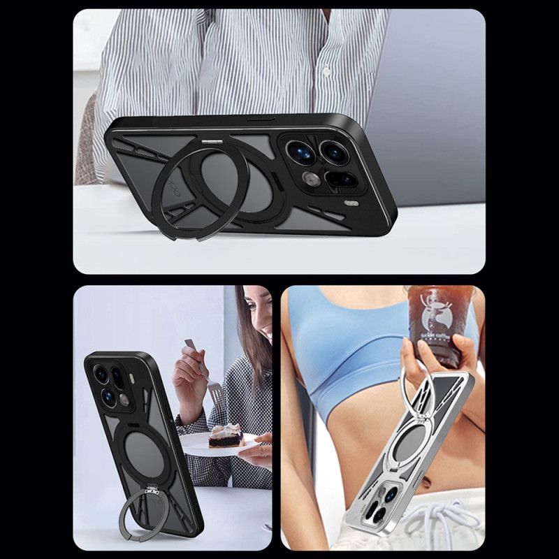 Deksel Til Oppo Find X9 Pro 5g Roterende Magnetisk Stativ Og Varmeavledning