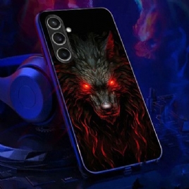 Deksel Samsung Galaxy A16 5g Ring Flash Series Red-eyed Wolf