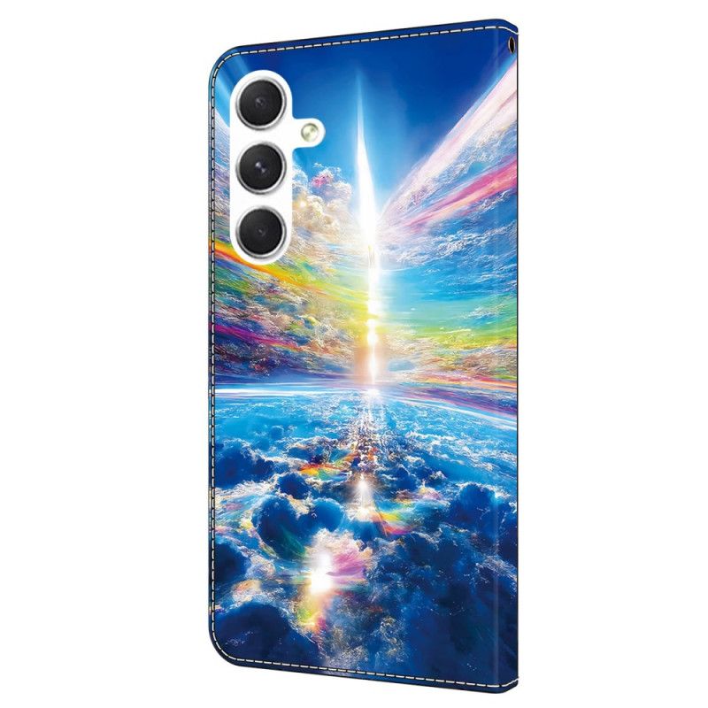 Lærdeksel Folio Deksel Samsung Galaxy A16 5g Mobildeksel Fargerik Himmel