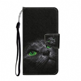 Lærdeksel Folio Deksel Samsung Galaxy A16 5g Mobildeksel Svart Katt