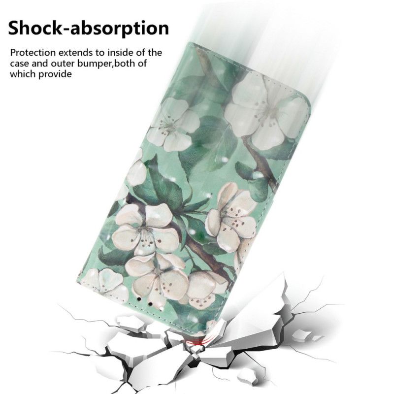 Folio Deksel Sony Xperia 10 Vii Akvarellblomster Beskyttelse Deksel