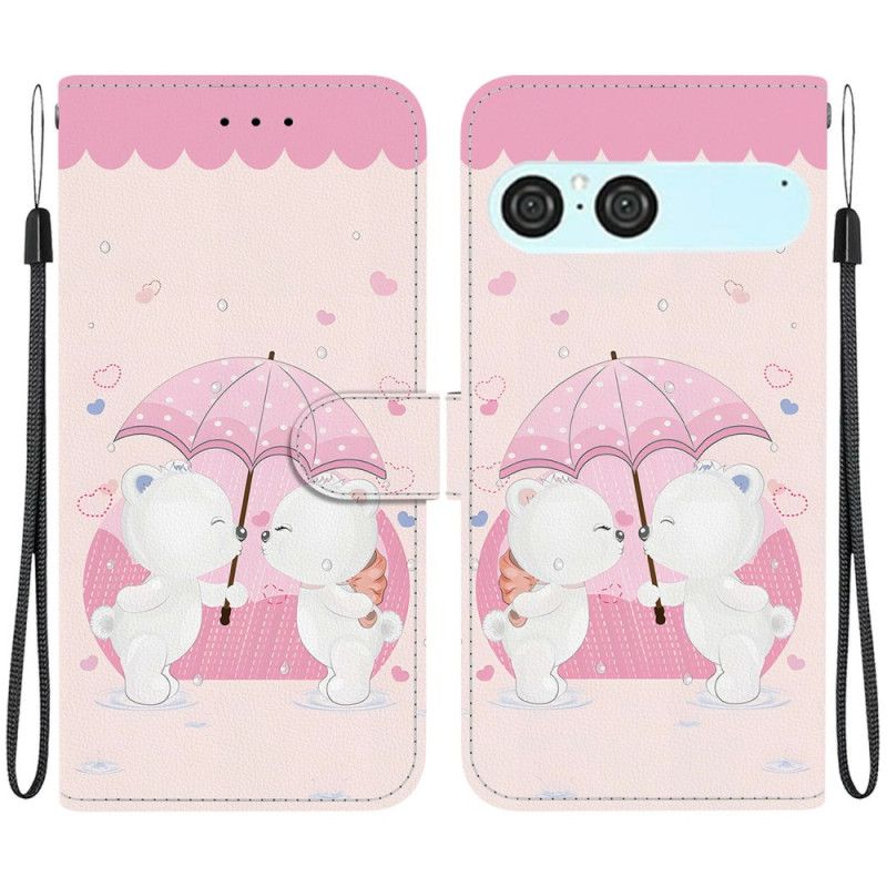 Folio Deksel Sony Xperia 10 Vii Bjørnepar Beskyttelse Deksel