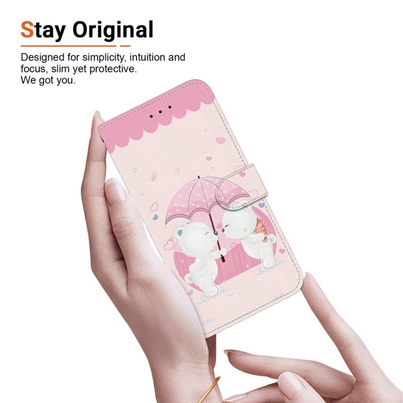 Folio Deksel Sony Xperia 10 Vii Bjørnepar Beskyttelse Deksel