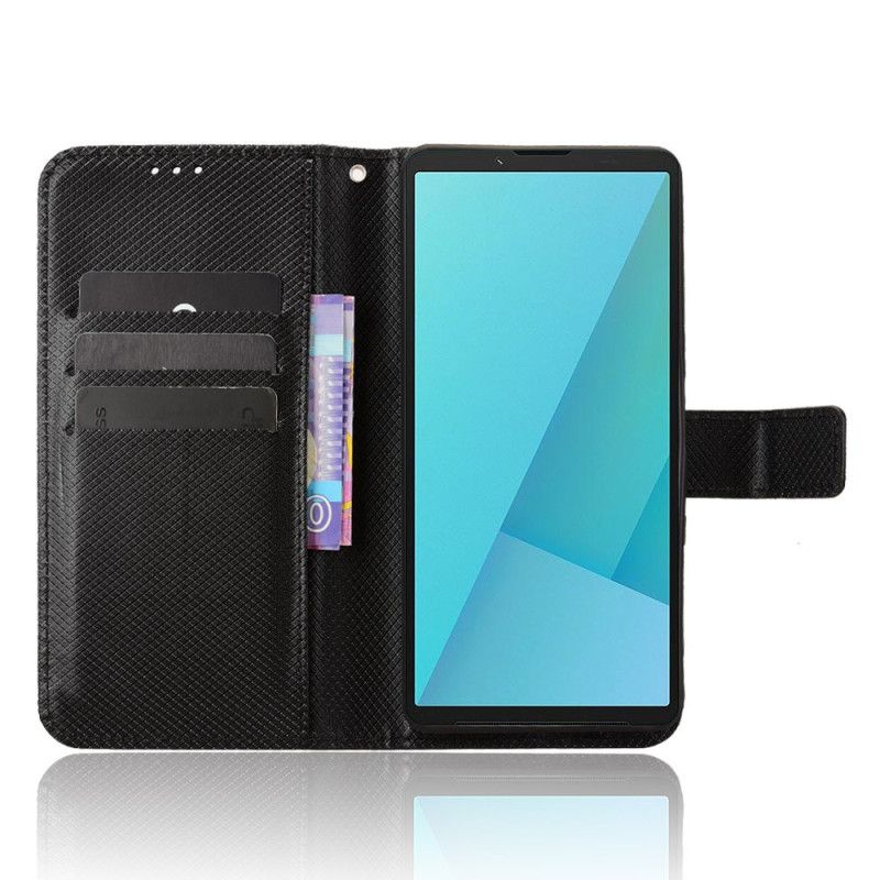 Folio Deksel Sony Xperia 10 Vii Diamanttekstur Beskyttelse Deksel