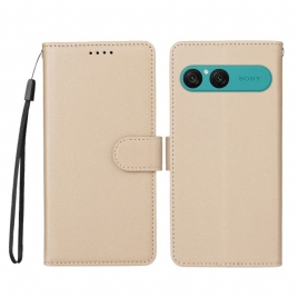 Folio Deksel Sony Xperia 10 Vii Læreffekt Og Rfid-blokkering