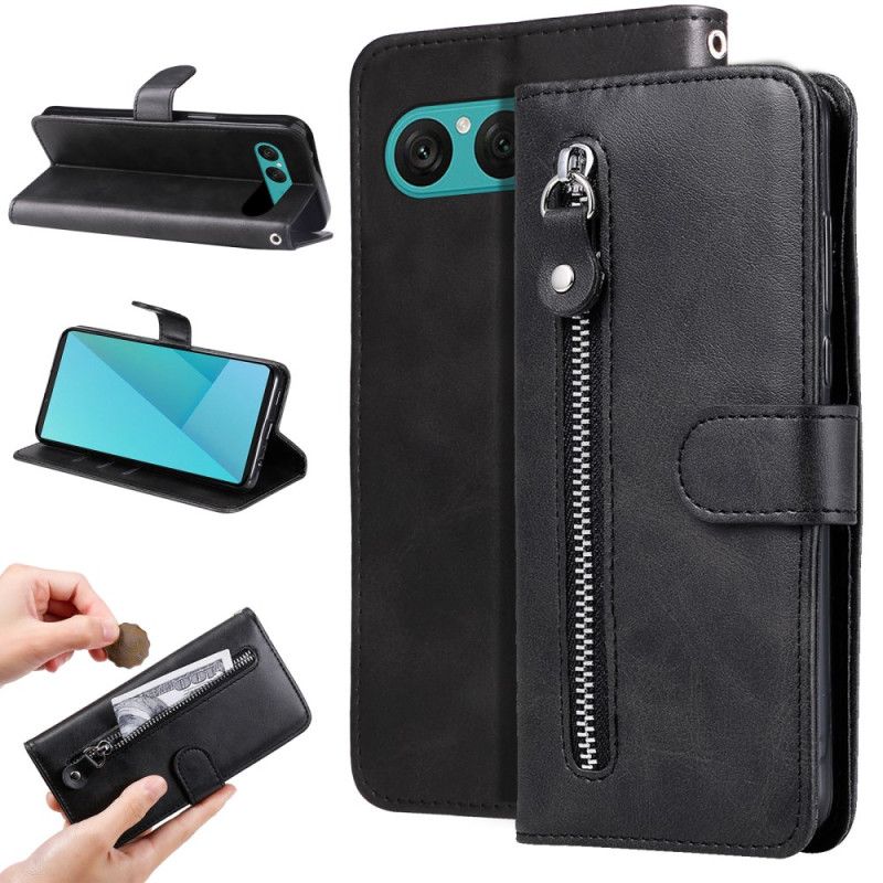 Folio Deksel Til Sony Xperia 10 Vii Glidelåslomme