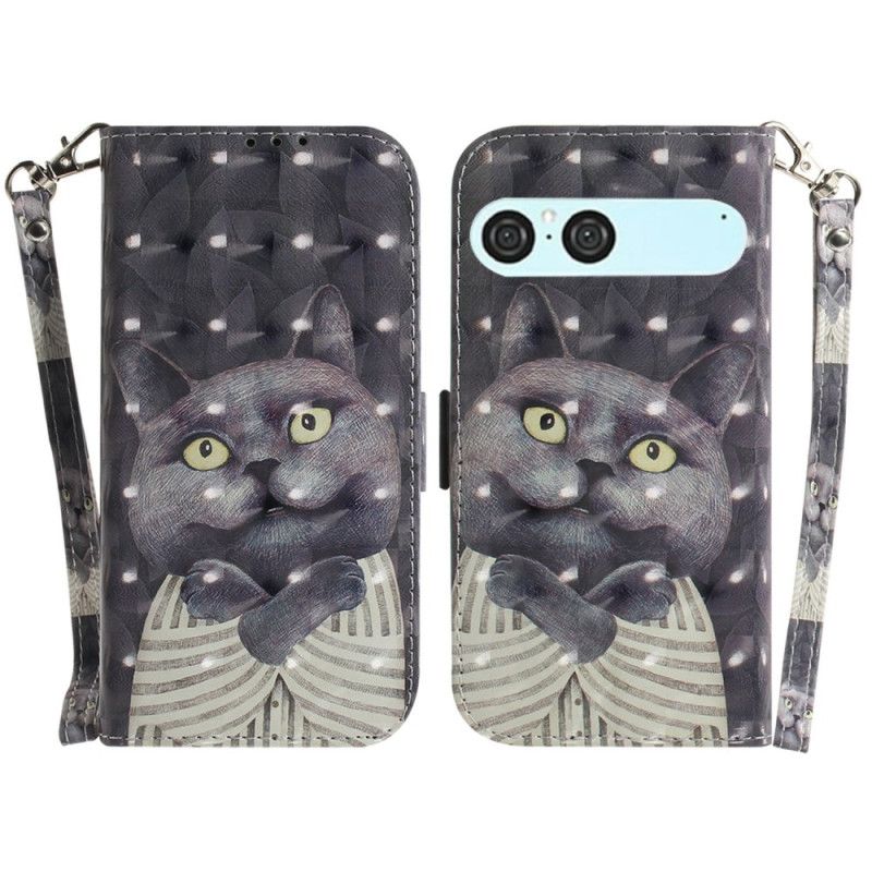 Folio Deksel Til Sony Xperia 10 Vii Grå Kattsnor