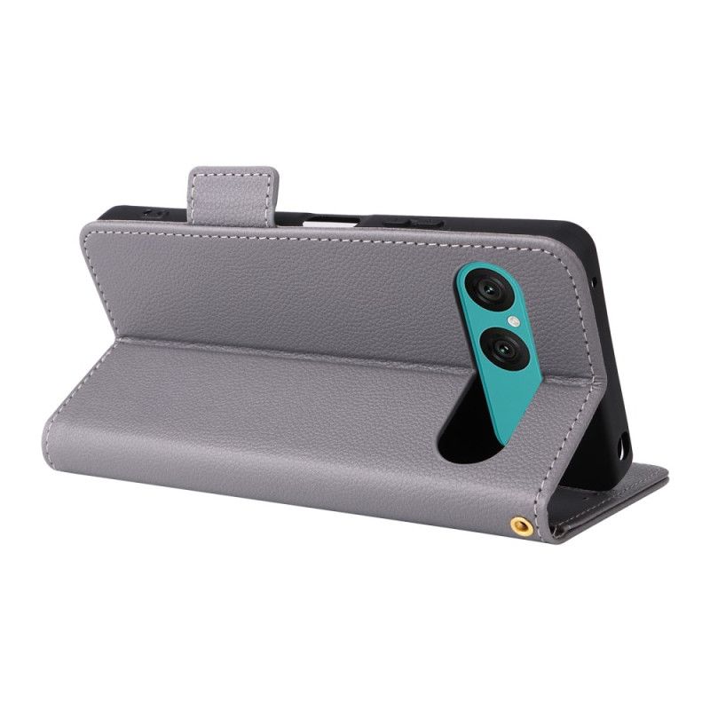 Folio Deksel Til Sony Xperia 10 Vii Kunstig Skinn Med Stropp