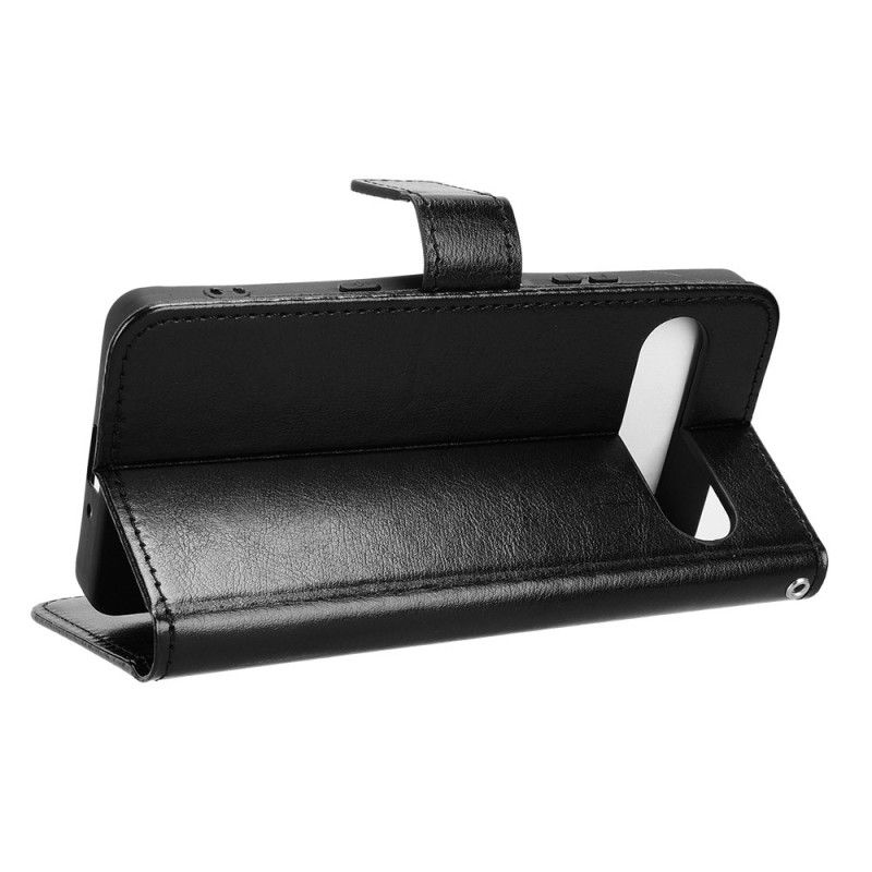 Lærdeksel Folio Deksel Sony Xperia 10 Vii Prangende Kunstskinn