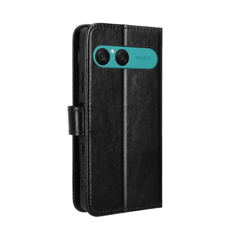 Lærdeksel Folio Deksel Sony Xperia 10 Vii Prangende Kunstskinn