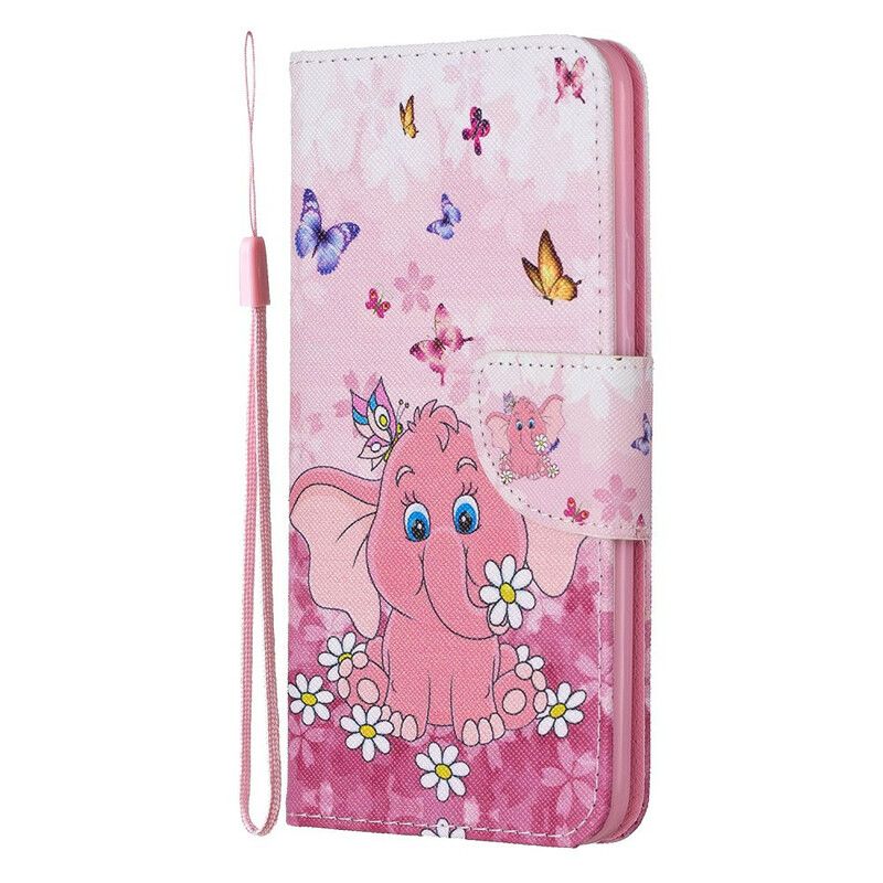 Lærdeksel Til Google Pixel 4 Elefantbaby Rosa