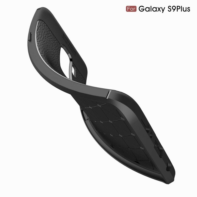 Deksel Til Samsung Galaxy S9 Plus Dobbellinje Litchi-skinneffekt