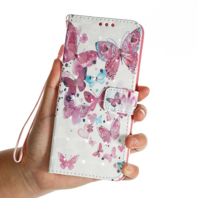 Folio Deksel Til Samsung Galaxy S9 Plus Flygende Sommerfugler