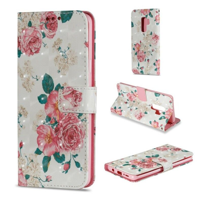 Folio Deksel Til Samsung Galaxy S9 Plus Frihetsblomster