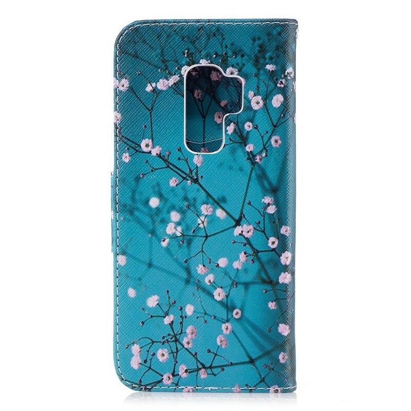 Lærdeksel Til Samsung Galaxy S9 Plus Blomstrende Tre